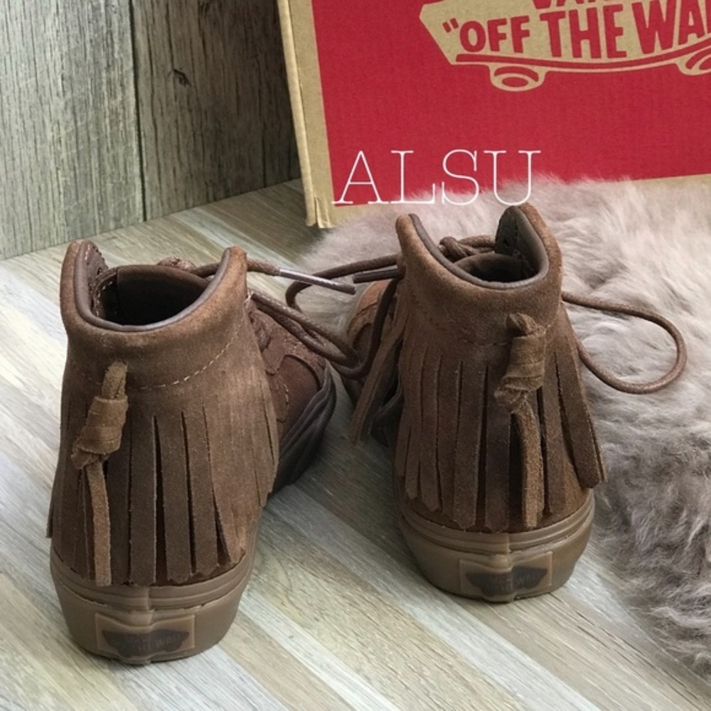 NWT VANS SK8-HI Moc Suede Bison Kid’s AUTHENTIC - Picture 7 of 8